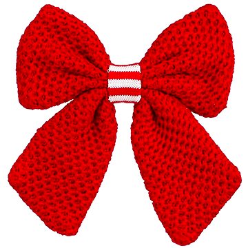 

LAALU Mašle na dárek červená s červeno bílým středem, 20 cm
