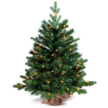 

LAALU Vánoční stromek v květináči s LED osvětlením - jedle BERNARD, 60 cm