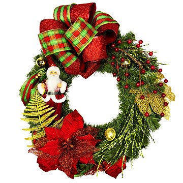 

LAALU Vánoční věnec - santa II, 50 cm