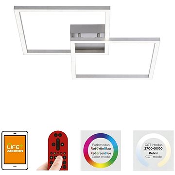 

Leuchten Direkt 16429-55 - LED RGB Stmívatelné stropní svítidlo LOLA 2xLED/12,5W/230V + dálKové ovlá