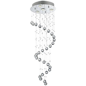 

Luxera 62410 - Křišťálový přisazený lustr COIL 4xGU10/50W/230V
