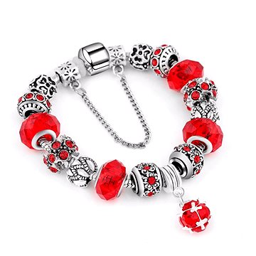 

Silver Star Náramek – red / silver - 20