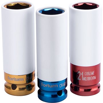 

FORTUM hlavice nástrčné rázové 1/2", 17-19-21mm, 4700800