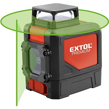 

EXTOL PREMIUM Křížový laser samonivelační, zelený 8823307 (4 X AA)