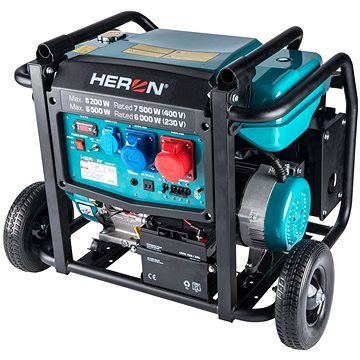 

HERON elektrocentrála benzínová 17HP/8,2kW/10,25kVA, 8896147