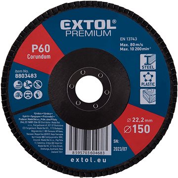 

EXTOL PREMIUM Kotouč lamelový šikmý korundový 150mm, P60, 8803483