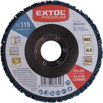 

EXTOL PREMIUM Kotouč brusný nylonový 115mmmx14mm, 8803353
