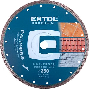 

EXTOL INDUSTRIAL kotouč diamantový řezný, O 250x25,4x2mm, 8703047