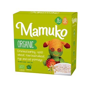 

Mamuko Dětská bio kaše drcená pohanka, ječmen, špalda, žito, oves 200 g