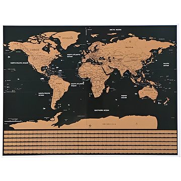 

Malatec Velká stírací mapa světa s vlajkami Deluxe 82 × 59 cm černá