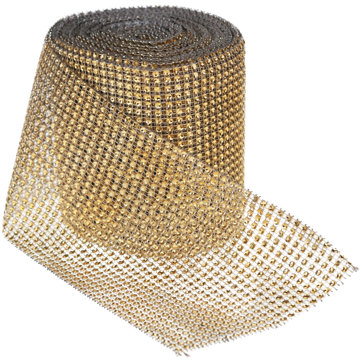 

Martom MDS Dekorační stuha s kamínky 12 cm × 9 m - zlatá
