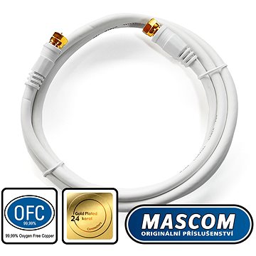 

Mascom satelitní kabel 7676-015W, konektory F 1.5m