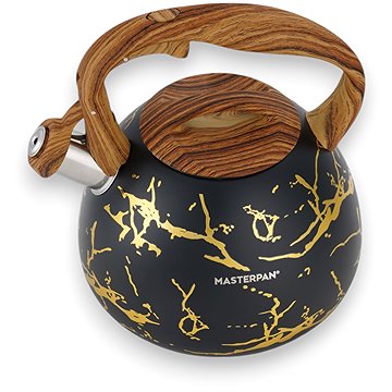 

Masterpan Konvice s píšťalkou, dekorem dřeva a černo-zlatým designem 2,8 l