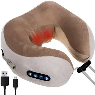 

Soulima 19554 Masážní polštář na krk Shiatsu šedobéžový