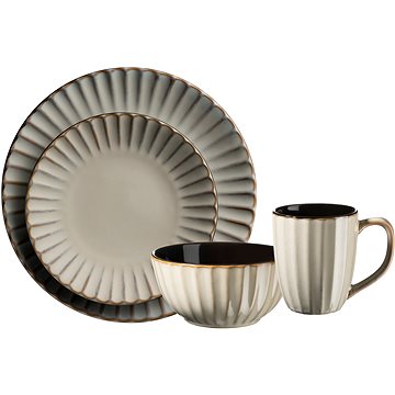 

Mäser BEIGE/BROWN CONFINO Jídelní sada 16 ks