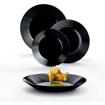

Luminarc HARENA NOIR Jídelní sada 18 ks