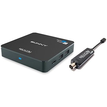 

Mascom Sunny-T Android TV box s DVB-T2 tunerem, 4K HDR, WiFi, BT, Oneplay, Netflix