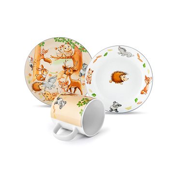 

MATELL Dětská porcelánová sada Lesní zvířátka, 3 ks