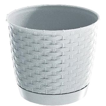 

PROSPERPLAST Květináč s miskou RATOLLA ROUND 19, výška 16.5 cm, objem 2.8 l, bílá