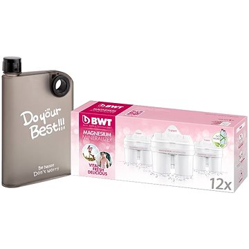 

BWT náhradní filtry BWT 12ks + Maxxo A5 designová láhev