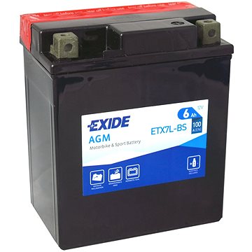 

EXIDE ETX7L-BS, 12V, 6Ah, 100A