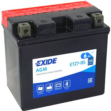 

EXIDE ETZ7-BS, 12V, 6Ah, 100A