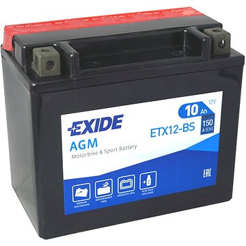 

EXIDE ETX12-BS, 12V, 10Ah, 150A