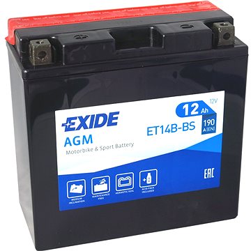 

EXIDE ET14B-BS, 12V, 12Ah, 190A