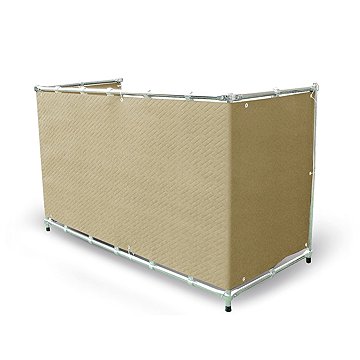 

MyBestHome Balkonová zástěna PREMIUM, 90 × 500 cm, ratanový vzor, béžová, 240 g / m2