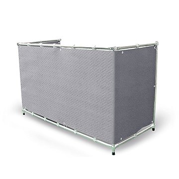 

MyBestHome Balkonová zástěna PREMIUM, 100 × 300 cm, ratanový vzor, šedá, 240 g / m2