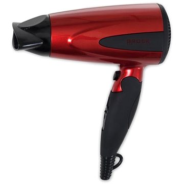

Brock Cestovní fén na vlasy, 2 rychlosti, sklopné držadlo, 1600 W, červený