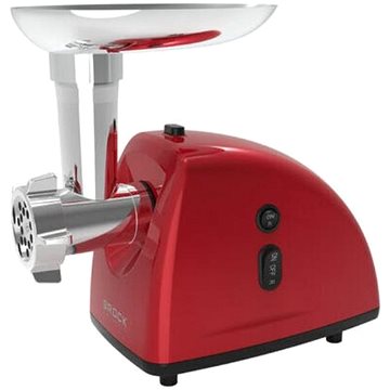 

Brock Mlýnek na maso - elektrický 1500 W, hrubost 3-5-7 mm, s nástavcem na klobásy, červený
