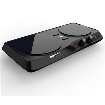 

Brock Elektrický sklokeramický vařič, 2 plotýnky 19 a 16 cm, 2000 W, černý