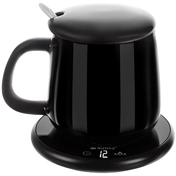 

Ruhhy 22125 Elektrický ohřívač šálku 18 W + šálek 400 ml, černá