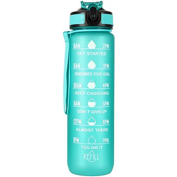 

KIK KX4398 Láhev na vodu s denním pitným režimem 1000 ml zelená