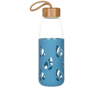 

Pebbly PKV-001 Skleněná láhev se silikonovým obalem 550 ml modrá