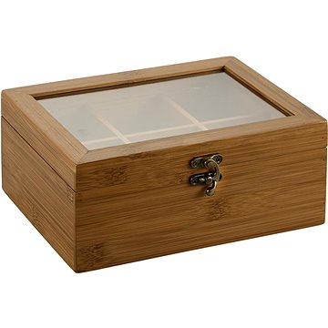 

KESPER Box na čaj s víkem tmavý bambus 22 × 16 × 9 cm