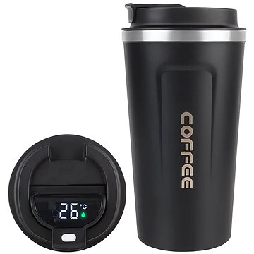 

Pronett XJ5295 Termohrnek s teploměrem LCD 380 ml, černý