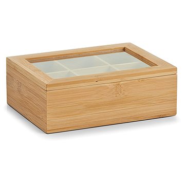 

ZELLER Úložný box na čajové sáčky bambus 21 × 16 × 7,5 cm