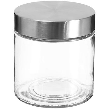 

5five Simply Smart Skleněná dóza na potraviny s víkem z nerezové oceli 750 ml
