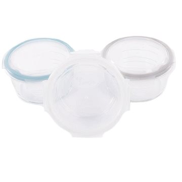

Bo Jungle Skleněné misky s víčky B-Glass Bowls 280 ml White/Grey/Blue
