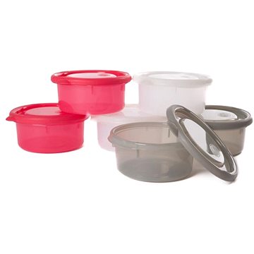 

Bo Jungle Misky s víčky Bowls Pink/White/Grey 300 ml (6 ks)
