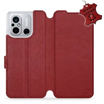

Mobiwear Kožený flip pro Xiaomi Redmi 12C - Tmavě červené - L_DRS
