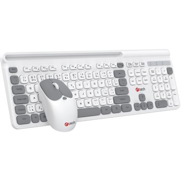 

C-TECH Quallis, bezdrátový set, bílý, USB - CZ/SK