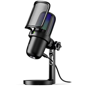 

Nedia Herní mikrofon GSMIC210BK, stolní, vypínač, RGB, POP filtr, USB-A, černý