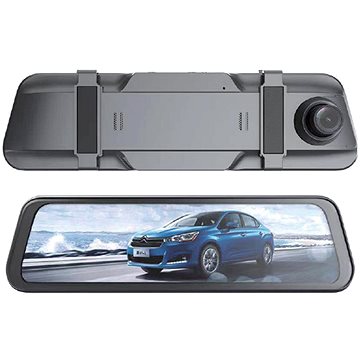 

Hurtel Autovideorekordér Full HD G-senzor do zpětného zrcátka s šedou couvací kamerou
