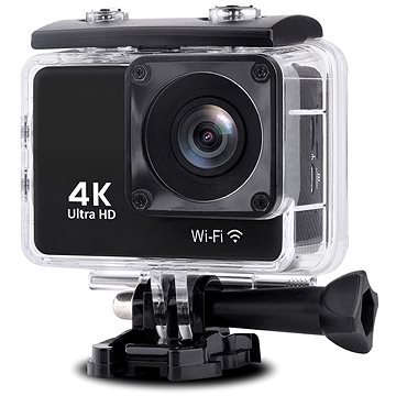 

Hurtel Sportovní kamera 4 K Full HD Wi-Fi 16 Mpx vodotěsná širokoúhlá + příslušenství černá