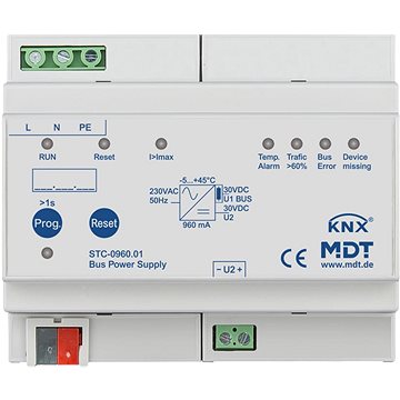 

MDT Technologies Napájecí zdroj KNX s diagnostickou funkcí, 6M, 960mA