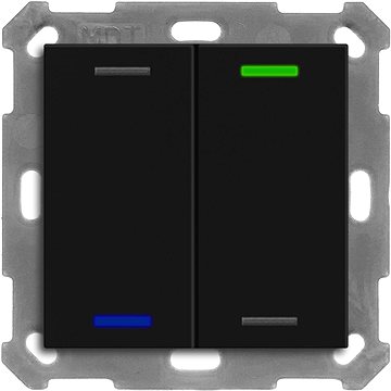 

MDT Technologies KNX 2tlačítko 55x55 mm, RGBW LED, matná černá