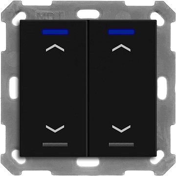 

MDT Technologies KNX 4tlačítko 55x55 mm, RGBW LED, potisk žaluzie, matná černá, měření teploty